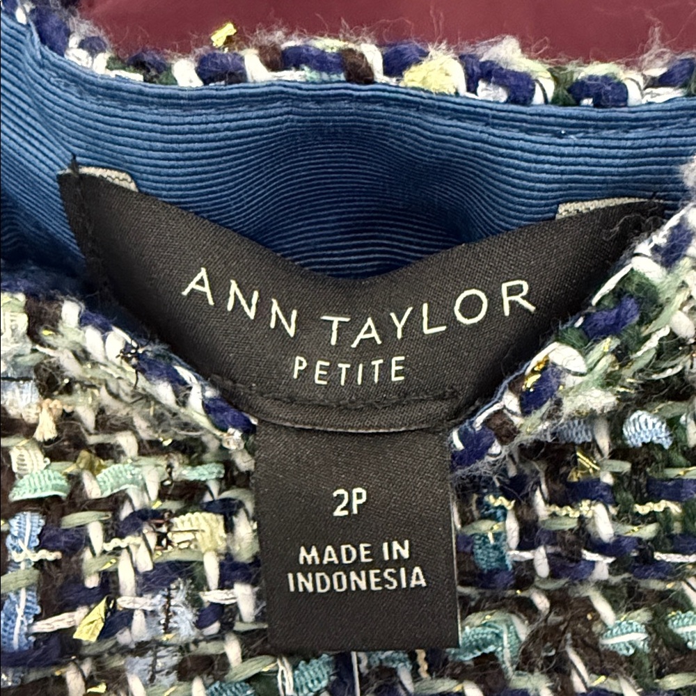 Ann Taylor Tall Shimmer Fringe Tweed A-Line Pocket Skirt - Picture 6 of 6